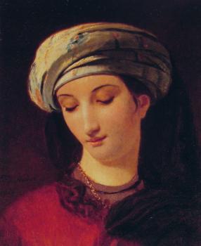 弗朗索瓦 約瑟夫 納韋 Portrait of A Woman with a Turban